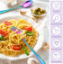 E-far 10-Piece Rainbow Toddler Utensils, Stainless Steel Silverware Set for Kids, Safe Forks and Spoons