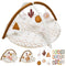 Tummy Time Activity Mat, Macrame Baby Play Gym Mat with 6 Detachable