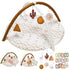 Tummy Time Activity Mat, Macrame Baby Play Gym Mat with 6 Detachable
