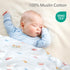 2-Pack 100% 47 47 Inches Cotton Muslin Swaddle Blankets, Large x Breathable Soft Receiving Blankets for Newborns