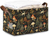 Oeaskly Forest Mushroom Large Storage Bins with Handles, Oxford Fabric Storage Basket, Foldable