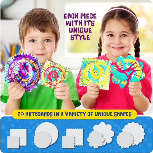 Set 6-9 6-12 Dan&Darci Paint Spin Art Machine Kit for Kids - Gifts for Girls - Arts & Crafts for Boys, Girls - Art