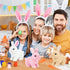 LAITYUM Set Realistic Bunny for Kids - Interactive Hopping Bunny Toy with Headband, Electric Lifelike Robot Rabbit that