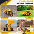 9-Channel 1:18 100-Minute Remote Control Wheel Loader Scale Construction Toy, Realistic Sounds & Lights, All-Terrain