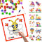 GLEEHAPY Educational STEM Toy, Mosaic Magnetic Puzzle with 300 Foam Building Blocks, Math Counting Activities