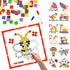 GLEEHAPY Educational STEM Toy, Mosaic Magnetic Puzzle with 300 Foam Building Blocks, Math Counting Activities
