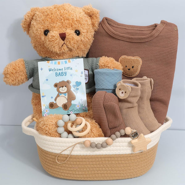 StoFurry Baby Boy Gift Basket | Baby Boy Gifts for Baby Shower |