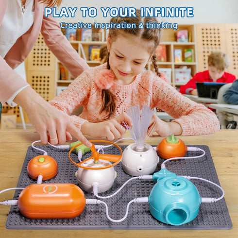 Circuit Kits for Kids Age 3-12 - 25PCS DIY Electronics Exploration Kit with 64 Projects for Boys and Girls