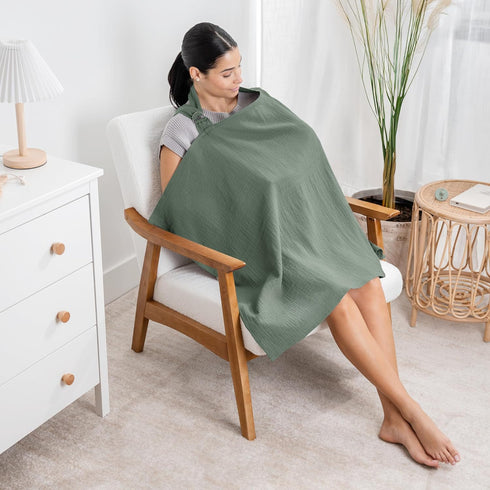 Set Compact Muslin Nursing Cover & Changing Pad by Comfy Cubs