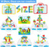 Educational Toys Building Blocks, 244 Pieces Electric Screwdriver DIY Kit for Kids Ages 4-10
