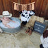 1/2 1/2 Gostman Cowboy Half Birthday High Chair Banner - Half Way To One Themed Party Decoration For Baby Boy,Cowboy