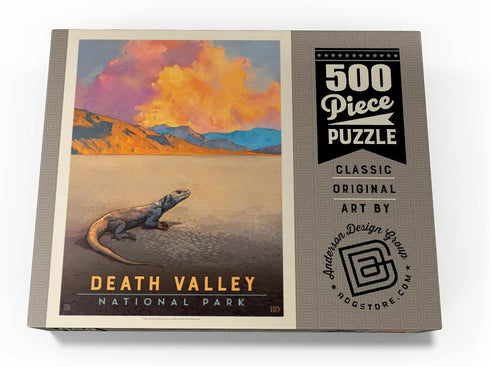 MyPuzzle Death Valley National Park: Chuckwalla Lizard Vintage Poster - Premium 500 Piece Jigsaw Puzzle for Adults