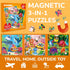 QUOKKA Magnetic Puzzles for Toddlers 3-5 - 36 Pieces Travel Puzzles Games for Kids Ages 2-4 - Animal Car Activities Toy for Boys and Girls 4-8 yo - Learning Magnet for Road Trip