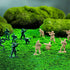 200PCS Army Men Toy Soldiers, Plastic Action Figures, 10 Poses Yellow and Green Soldiers Playset