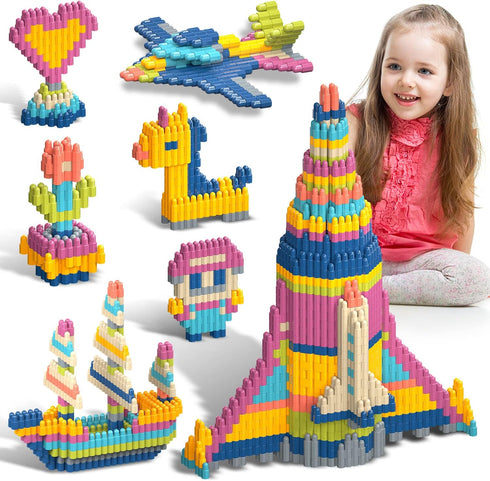 Kids 1120pcs Building Blocks Set, Educational STEM Toy for Boys and Girls, Learning Playset for Preschool Age 3+
