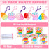 30 Packs 6 JOYIN Valentines Day Gift Cards with Pop Bubble Keychains, Designs Mini Colored Pop, Multi-Shape Stress
