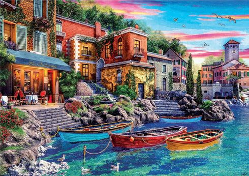 Educa Sunset in Como - 3000 Piece Jigsaw Puzzle with Glue Included, 47.25" x 33.5"