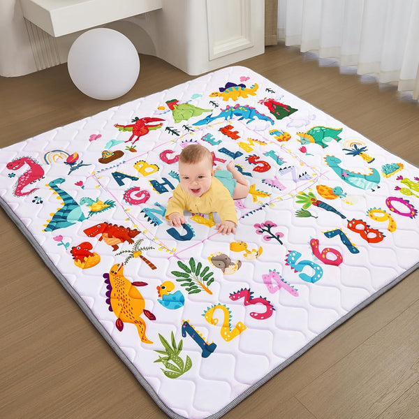 Baby Play Mat - Thicken 50x50 Inch Soft Foam Crawling Mat for