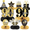 9 Pieces 90th Birthday Decoration Centerpieces for Tables Cheers to 90 Years Honeycomb Table Topper for Party Supplies