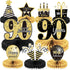 9 Pieces 90th Birthday Decoration Centerpieces for Tables Cheers to 90 Years Honeycomb Table Topper for Party Supplies