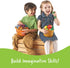 Learning Resources New Sprouts Deluxe Market Set - 32 Pieces Pretend Play Food for Toddlers, Kitchen Toys