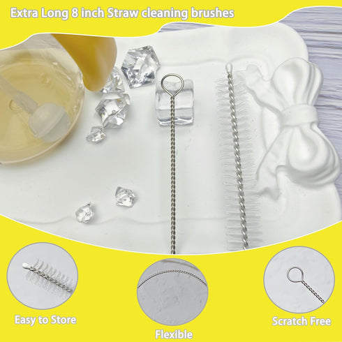 Hummingbird Set 3 Pack. Straw Cleaner Brush for Stanley Cup, Straw Cleaning Brush and Nylon Bristles, Straw Brush