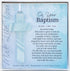 On Your Baptism Beautiful Handmade Aqua Glass Cross - Treasured Gift for Baby Girl or Boy