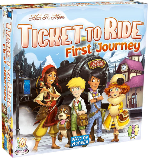 Ticket to Ride Europe First Journey Board Game - Strategy Game for Kids & Adults, 2-4 Players, 15-30 Minute Playtime