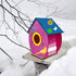 Glintoper Art Craft Wood Toys for Kids - 4 Pack DIY Bird House Kit, Build and Paint Birdhouse with Paints & Brushes
