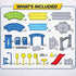 Playset 6 My First Speed Racing Assembly Track Builder Toy - Starter Kit with Diecast Cars, Accessories for Kids