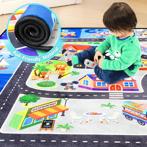 Diysani 3x5 (0.4in) ABC Rug, Toddler Play Rug Feet, Extra Thick Washable Baby Play Mat for Floor, Classroom Carpet