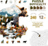 240pcs 13.3 13.5in Wooden Puzzles for Adults - Bear and Nature Wooden Jigsaw Puzzle - Unique Animal Shaped Wood Puzzles