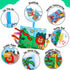 2 PCS Soft Cloth Baby Books 0-6 Months High Contrast Sensory Baby Toys 6 to 12 Months Crinkle Touch Feel Teething Carseat 9 18 Month Travel Essentials Tummy Time Infant 0-3 Months Newborn Shower Gift