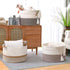 67L 20"x13" Large Blanket Basket, Woven Storage Baskets With Handle, Cotton Rope Blanket Basket Living Room, Baby