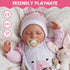 BABESIDE 20-Inch Lifelike Reborn Baby Doll - Realistic Newborn Full Body Vinyl Sleeping Baby Girl with Toy Accessories