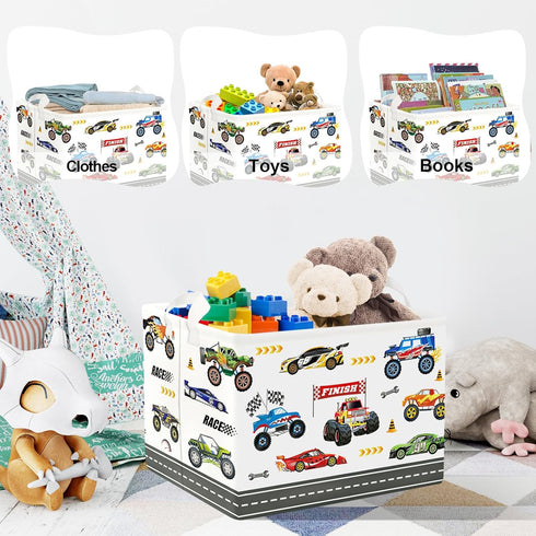 Truck,40 30 30 cm Clastyle City Car Baby Laundry Hamper Kid Storage Basket Boy Gift Toy Box Collapsible Clothes