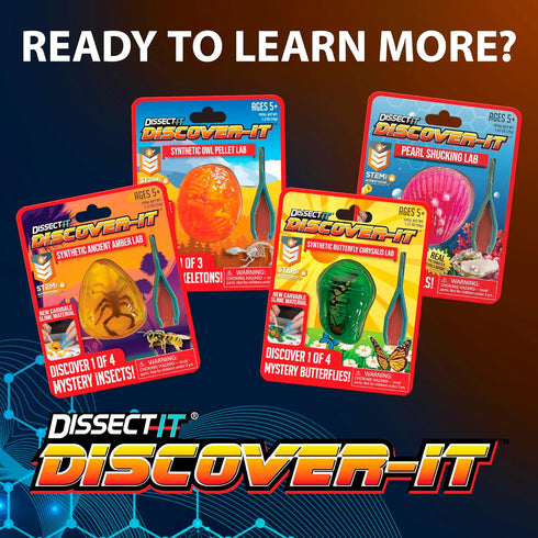5 Discover-It Dissection Kit for Kids, Owl Pellet Science Lab Kit to Learn About Animals, Science Toys for Kids Ages