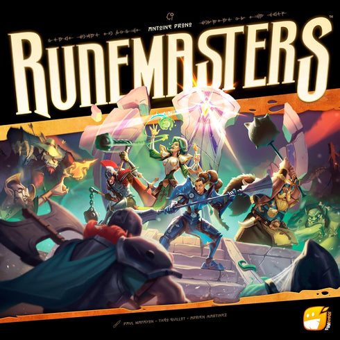 1-4 8+, 45 Funforge Runemasters Fantasy Cooperative Board Game - Strategy, Dice Adventure for Adults & Families