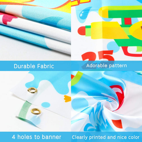 Toss Game Banner for Water Balloons - 4 Score Holes Shooter Target for Water Gun, Pool Party Supplies