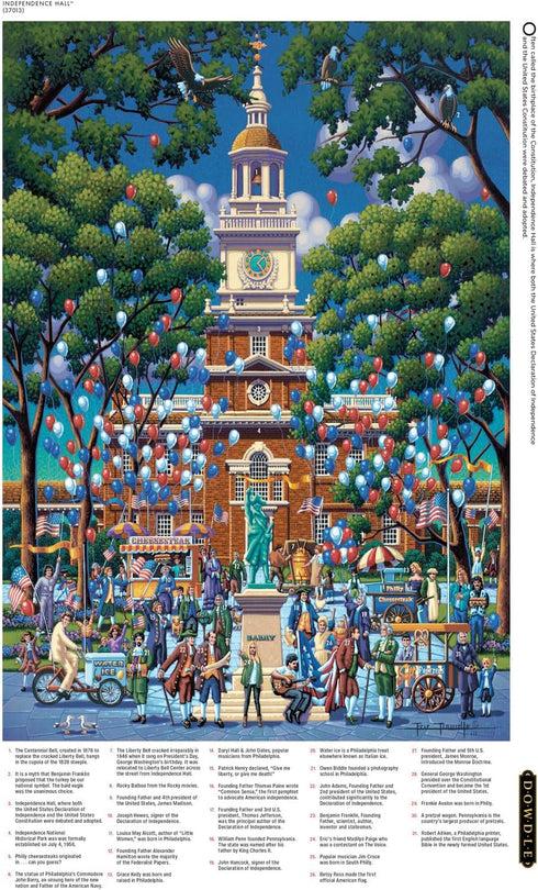 500 21.25 15.00 Buffalo Games - Eric Dowdle - Independence Hall - Piece Jigsaw Puzzle for Adults -Challenging Puzzle