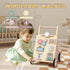 9+ Wooden Baby Walker, Baby Push Walker with Wheels Multiple Learning Activity Center Baby Walker Adjustable Height