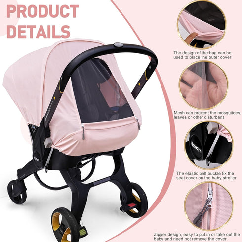Summer Spring/Summer/Autumn Baby Car Seat Cover Compatible with Doona Car Seat and Stroller,Breathable Sunproof Car