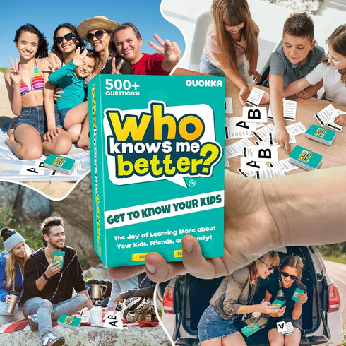 QUOKKA Fun Board Game for 8-10 Year Olds - Family Card Game for Kids Ages 6-7 & Adults - Get to Know Friends