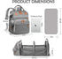 CESAILT Backpack Mommy Backpack Diaper Bag with Changing Station, Multifunction Travel Baby Bag, Waterproof Baby Tote