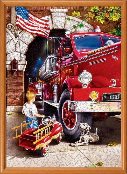 MasterPieces 1000 Piece Jigsaw Puzzle for Adults - Firehouse Dreams - 19.25" x 26.75" - Family or Youth