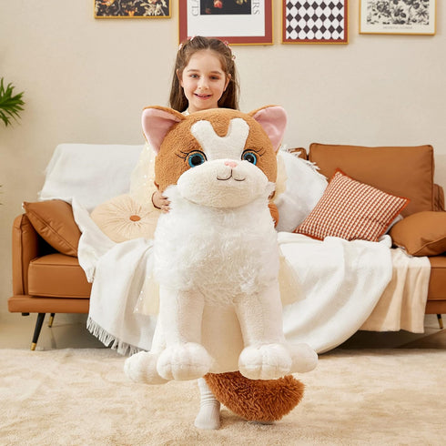IKASA Giant Ragdoll Cat Stuffed Animal Plush Toy, 23" Jumbo Soft Fluffy Plushie Gifts for Kids