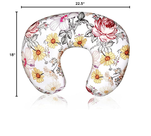 Set Baby Crib Include Crib Sheet, HNHUAMING Daisy Floral Baby Receiving Blanket, Nursing Pillow Cover for Boys Girls