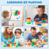TENYEAH 56 3+ PCS Magnetic Blocks, Transparent Magnet Building Blocks for Toddlers, Preschool Educational Construction