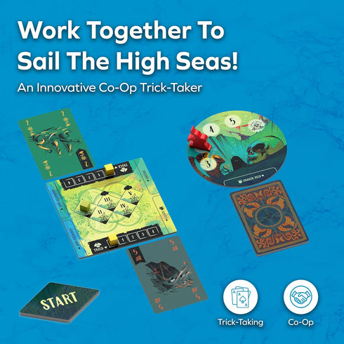 2 Communication (5" 5" 2") ALLPLAY Sail Cooperative Strategy Player Board Game for Adults and Family - Unique Trick