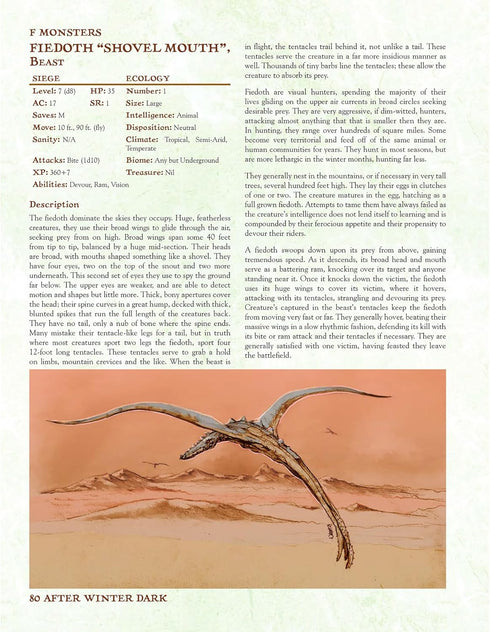 After Winter Dark: Monsters & Treasure of Aihrde - Hardcover RPG Book by Troll Lord Games